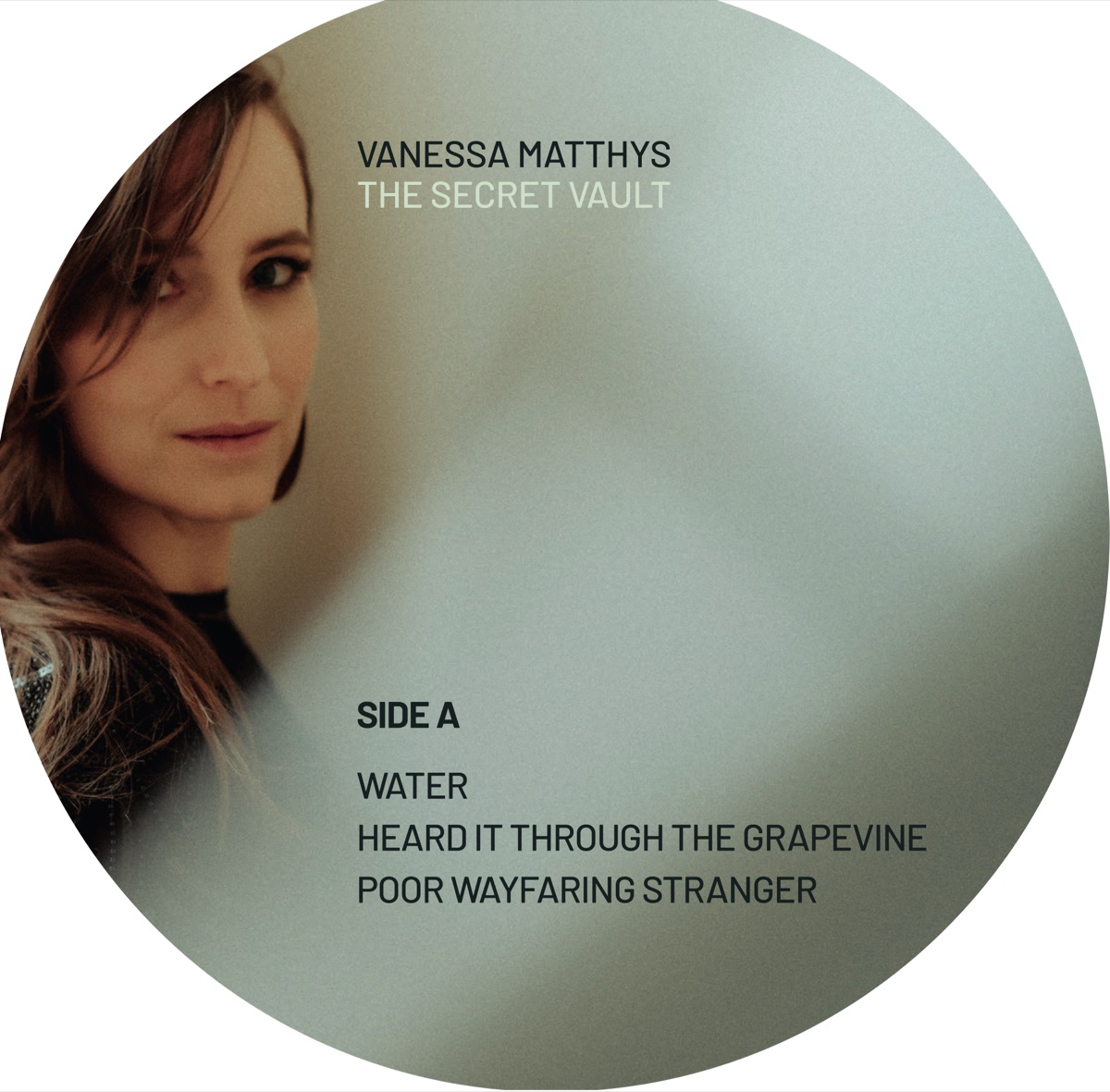 Vanessa Matthys – Vinyl-Label Vinyl-Label Side A für das Album „The Secret Vault“ von Vanessa Matthys